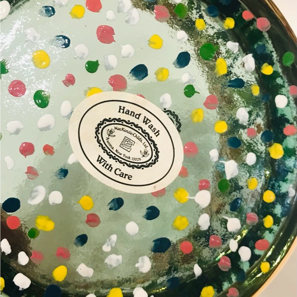 1983 McKenzie Childs Glass Bowl Retired item - Picture 5 of 8